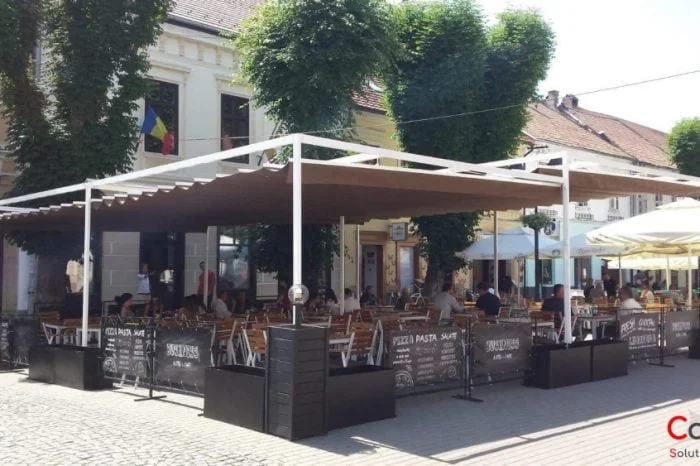 Pergola retractabila terasa horeca cluj