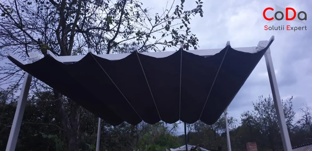 Pergola retractabila manuala Pergola retractabila manuala