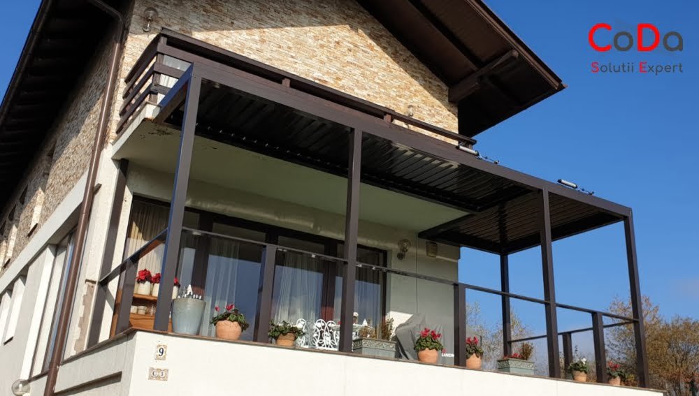 Pergola bioclimatica cu lamele rotative coda cluj 1