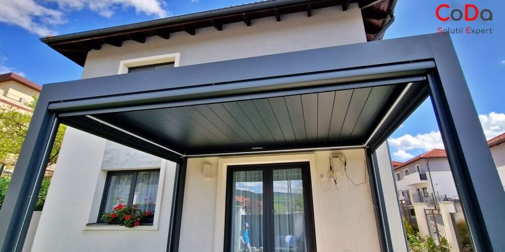 Pergola bioclimatica aluminiu coda cluj