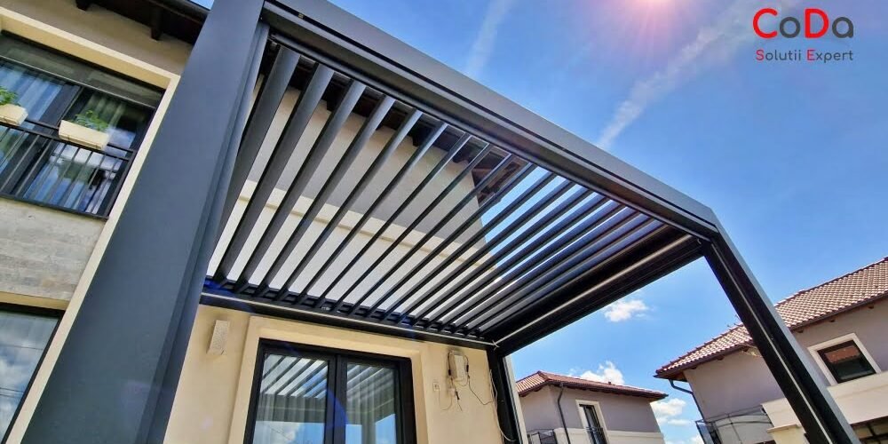Pergola bioclimatica aluminiu electrica coda cluj