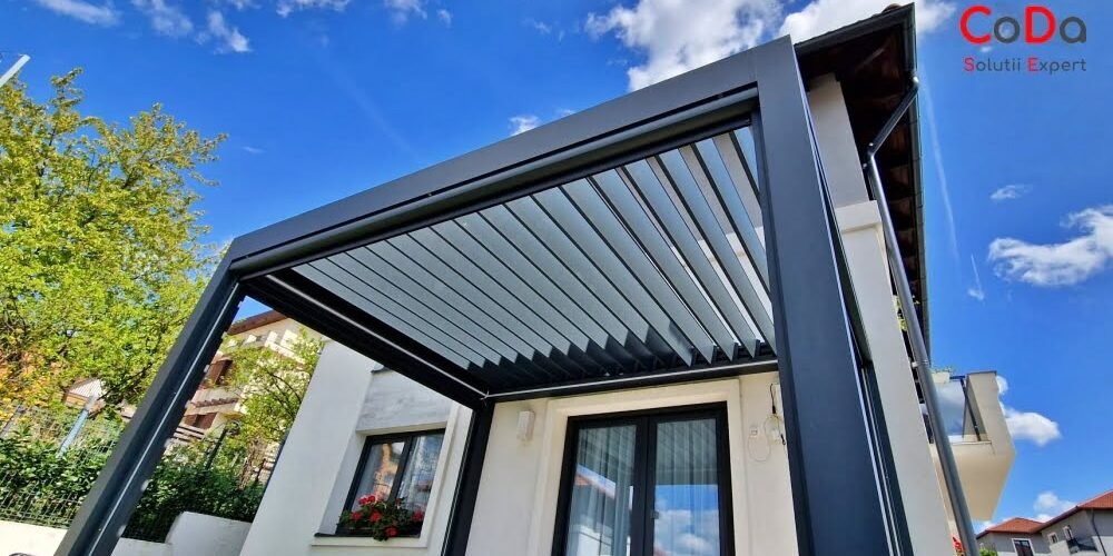 Pergola bioclimatica cu screen zip coda cluj