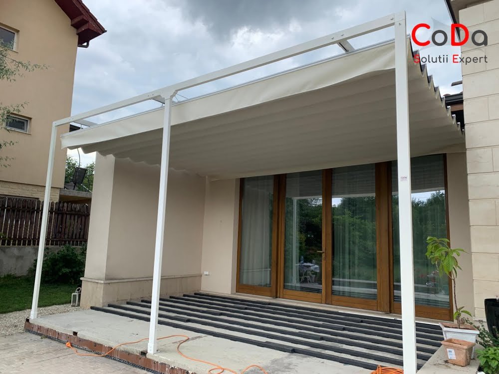 Pergola dublu fald retractabila coda