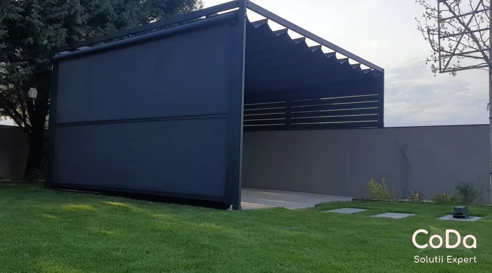 Pergola retractabila cu falduri coda 1 Pergola retractabila cu falduri coda 1