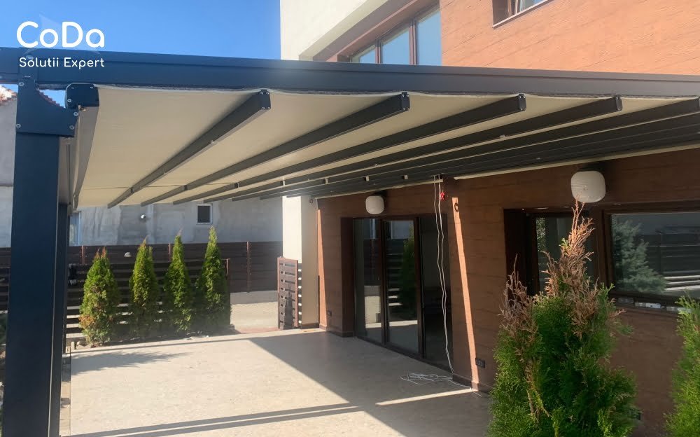 Pergosistem retractabil si iluminare led coda cluj