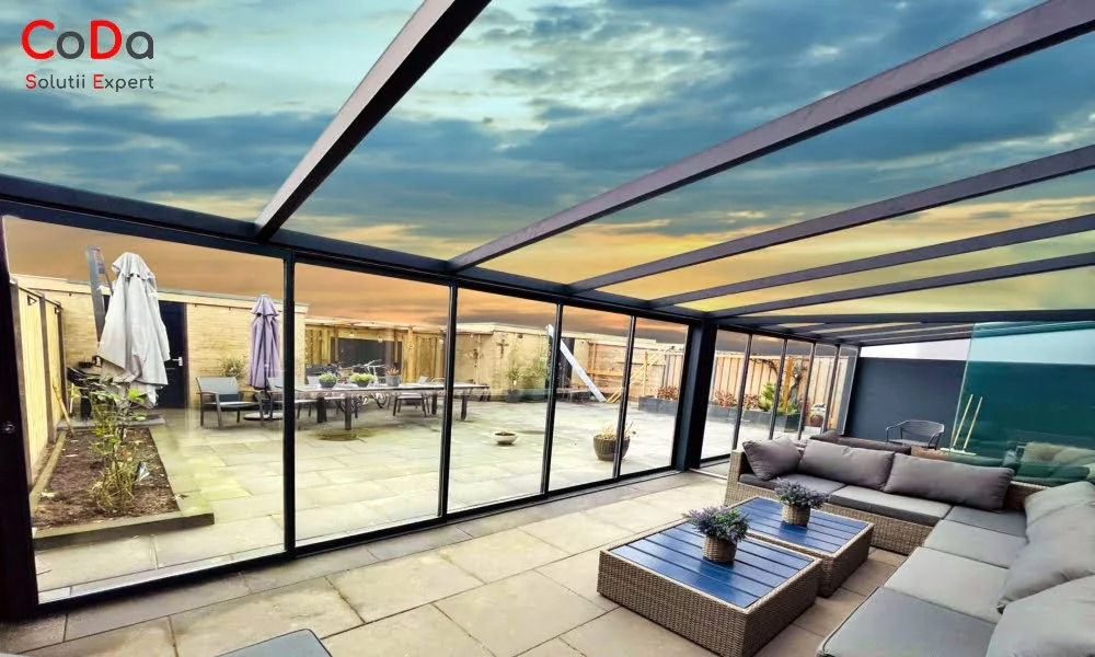 Sistem acoperis terasa sticla laminata Valedo Glass Roof CoDa Cluj Sistem acoperis terasa sticla laminata Valedo Glass Roof CoDa Cluj