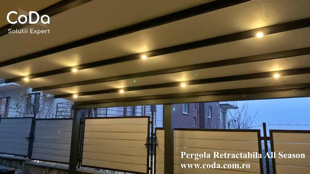 Pergola retractabila membrana pvc coda cluj 1