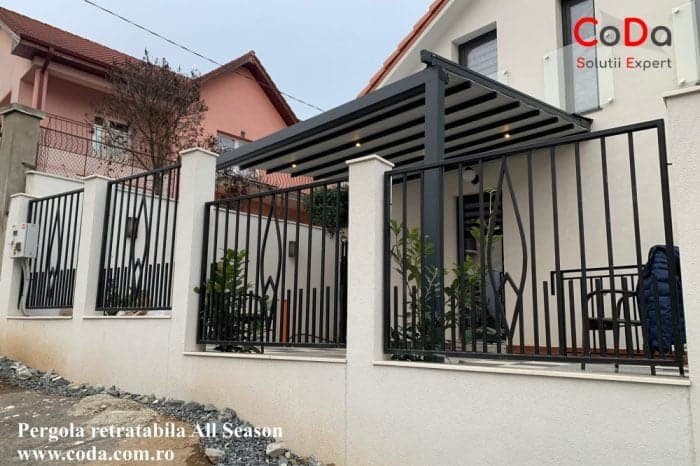 Pergola retractabila membrana pvc coda cluj 3