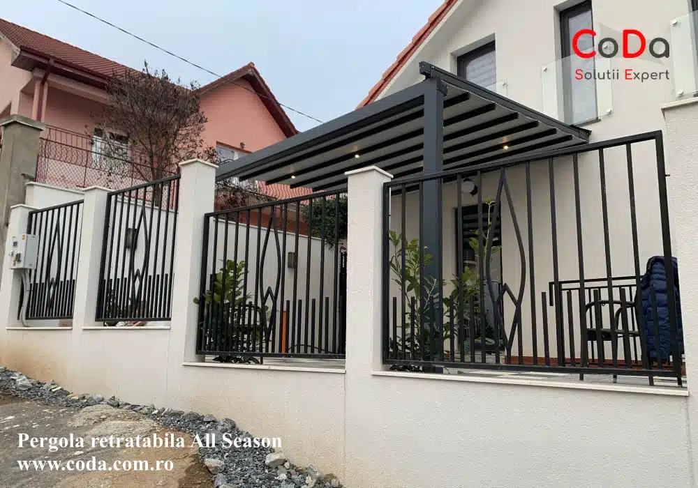 Pergola retractabila membrana pvc coda cluj 3