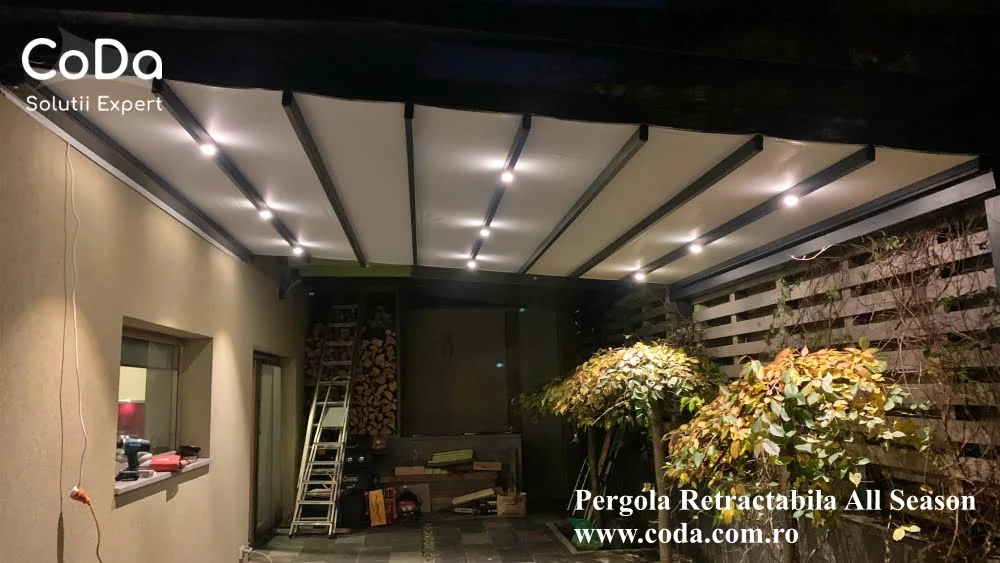 Pergola retractabila membrana pvc coda cluj Pergola retractabila membrana pvc coda cluj