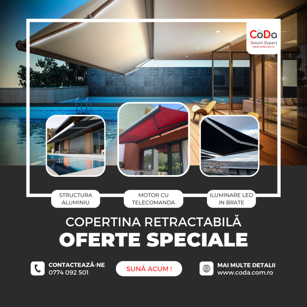 Copertine retractabile Cluj pentru terase Copertine retractabile Cluj pentru terase
