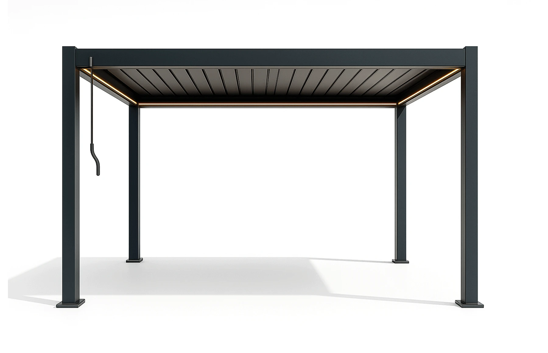 Pergola Bioclimatica X Aluminiu xm LED Lumina Calda Gri Antracit x Pergola Bioclimatica X Aluminiu xm LED Lumina Calda Gri Antracit x