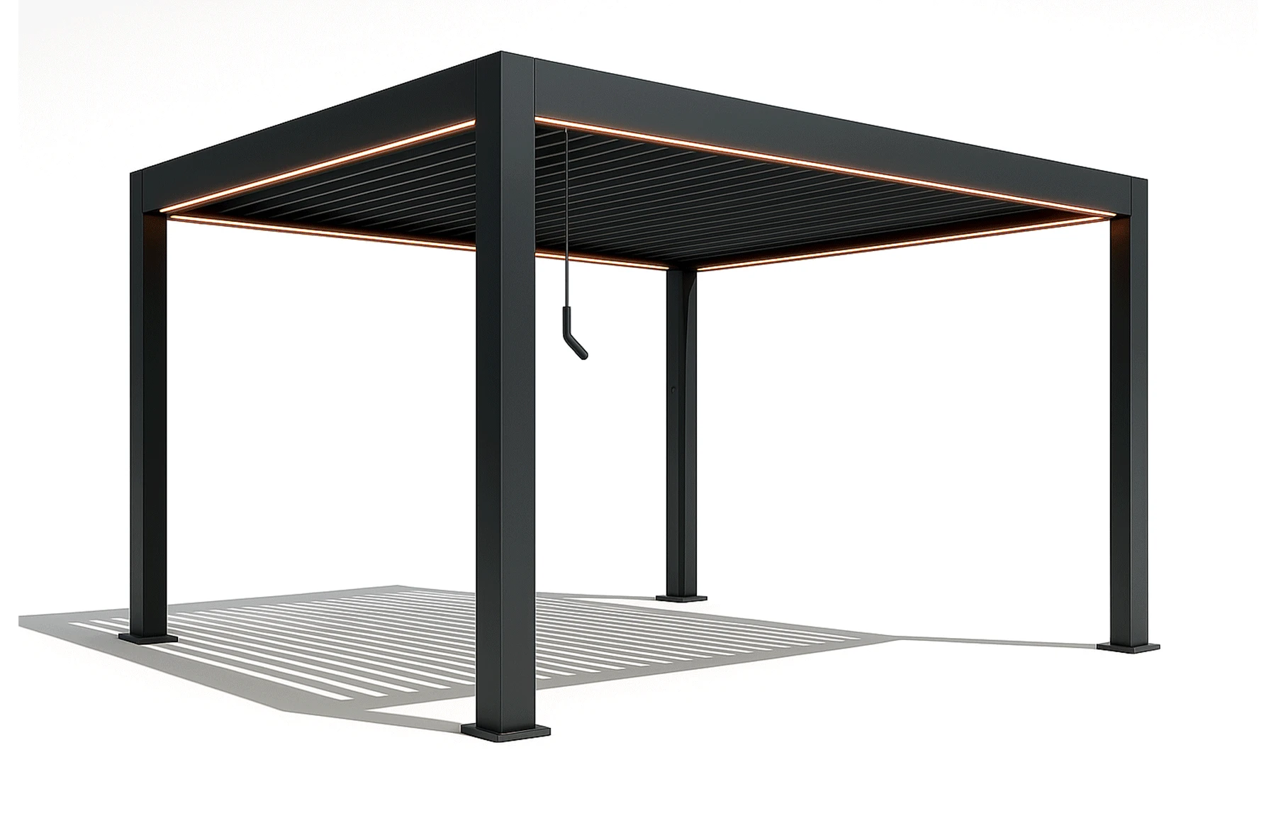 Pergola Bioclimatica X Aluminiu xm LED Lumina Calda Gri Antracit x Pergola Bioclimatica X Aluminiu xm LED Lumina Calda Gri Antracit x